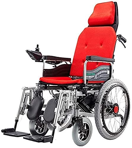 WBJLG Silla de Ruedas eléctrica y Linterna Scooter de Cuatro Ruedas automático Inteligente portátil Plegable de Doble Uso para Ancianos y discapacitados, A