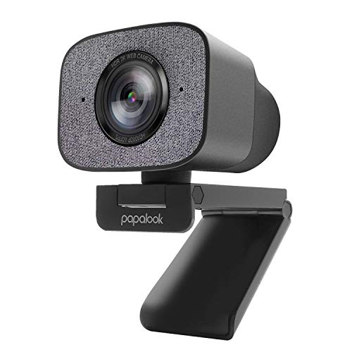 Webcam 2K HDR, papalook PA930 1080P 60FPS Cámara Web con Micrófonos Duales, Cámara de Enfoque Fijo de 90° con Cubierta de Privacidad y Trípode, para Youtube, Gaming Twitch, Compatible con PC/Mac