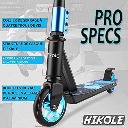 WeSkate Scooter Freestyle Niños y Adultos Patinete Freestyle Giratorio de 360 Grados con Plataforma Antideslizante 85cm 7 Años o más