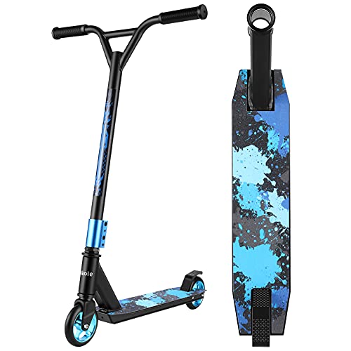 WeSkate Scooter Freestyle Niños y Adultos Patinete Freestyle Giratorio de 360 Grados con Plataforma Antideslizante 85cm 7 Años o más