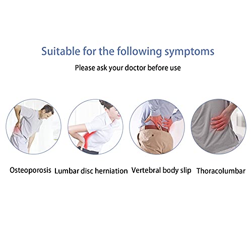 WILLQ Soporte Espinal Fijo Toracolumbar Ortesis de Columna Lumbar para Aliviar Dolor de Espalda Superior Inferior Tratar la Osteoporosis Fracturas de Compresión Columna Vertebral Soporte