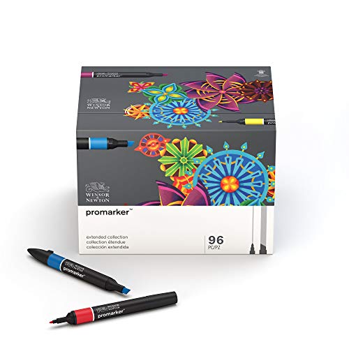 Winsor & Newton - Set de Rotuladores ProMarker, 96 Unidades, Colores Surtidos