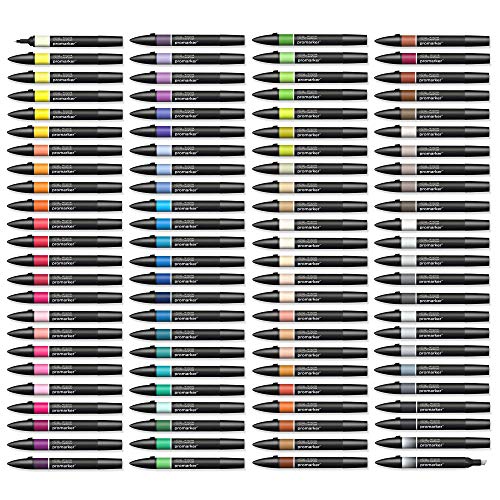 Winsor & Newton - Set de Rotuladores ProMarker, 96 Unidades, Colores Surtidos