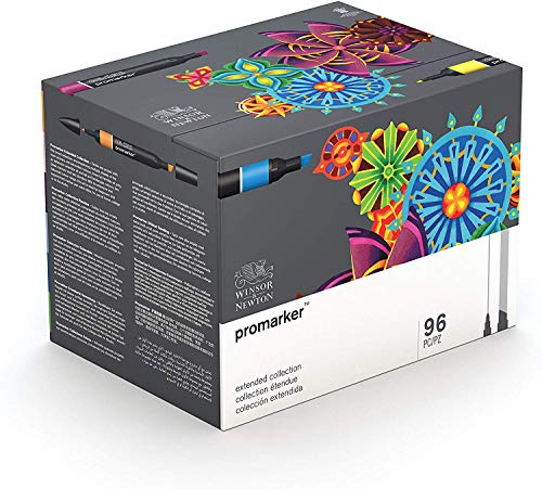 Winsor & Newton - Set de Rotuladores ProMarker, 96 Unidades, Colores Surtidos