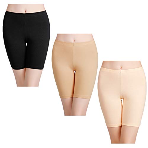 wirarpa Bragas Algodon Mujer Boxer Short Leggings Cortos 3 Pack Pantalon 40 42 44