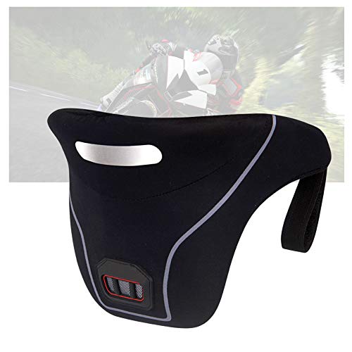 WishY Moto Cuello Protector con Tira Reflectante, Motocicleta Cuello Soporte, Karting Neck Collarines, ProteccióN Antifatiga, Alivia Dolor & PresióN Columna Vertebral