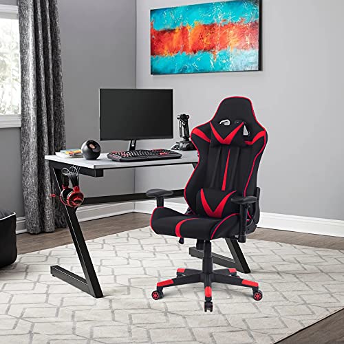 WOLTU Racing Silla, Gaming Silla de Escritorio Asiento de Tela Silla Oficina Silla de Ordenador Silla Giratoria de Oficina Silla de Trabajo Ajustable Silla BS38