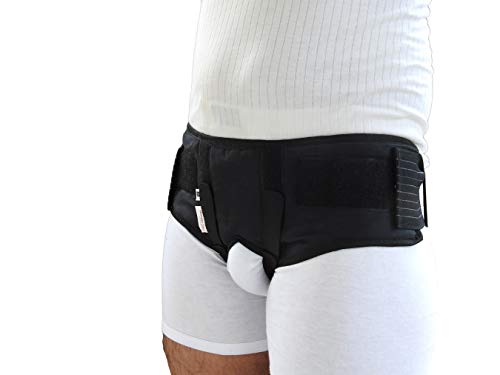 Wonder Care Hernia inguinal soporte braguero de doble inguinal o hernia deportiva con dos extraíbles compresión y correas ajustables en la ingle y cirugía lesiones recuperar doble cara M(32"36")