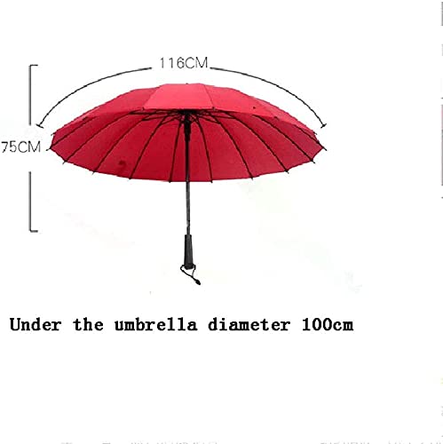 WXking Arco Iris Paraguas dieciséenes Huesos Mango Largo Rodillo Recto Negocio a Prueba de Intemperie con Aspecto Hermoso Robusto y Duradero Golf de Gran tamaño