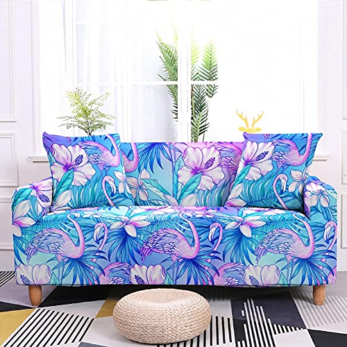 WXQY Funda de sofá elástica, Funda de sofá elástica de Hojas Tropicales, Funda Protectora de sofá Moderna para Silla, Funda Protectora para sofá A11, 1 Plaza