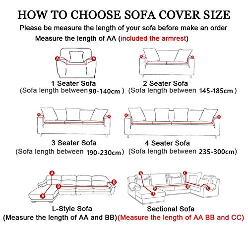 WXQY Funda de sofá Moderna de Spandex，Funda de sofá elástica elástica，Funda Protectora Antideslizante para Muebles de Sala A14 de 2 plazas