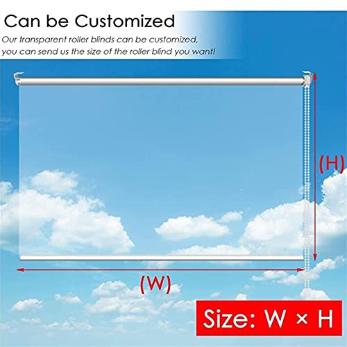 XIAOLIN Panel PVC Transparente Enrollable Exteriores, Persianas Enrollables Ventanas, Pérgola, Jardín, Balcón, Patio, Partición A Prueba Lluvia (Color : Clear, Size : W60xL80cm)