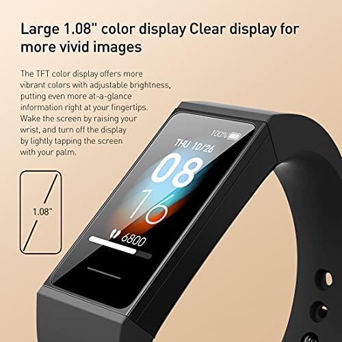 Xiaomi Mi Band 4C Smart Activity Tracker Reloj inteligente pantalla a color de 1.08 "de Actividad con Monitores de Actividad 5 ATM Resistente al Agua Negro