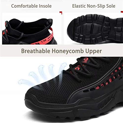 XIDISO Hombre Zapatillas Moda High-Top Sneaker Casuales con Cordones Correr Zapatos Caminar al Aire Libre Entrenadores