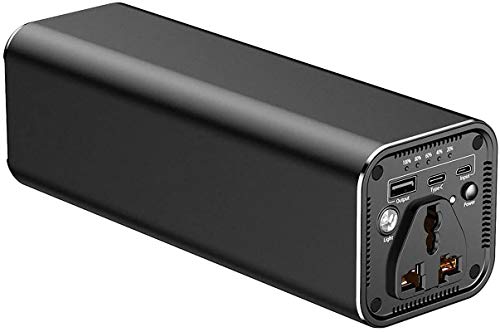 XINGDOZ Powerbank 31200 mAh batería externa cargador portátil con enchufe AC 100 W, con conexión USB, cargador de viaje universal para MacBook Laptop Pro Teléfono HP Dell Lenovo (Black-N6)