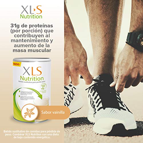 XLS Medical Nutrition + Shaker De Regalo - Batido Sustitutivo De Comidas Para Perder Peso - Ingredientes De Origen Natural - Contiene Todas Las Vitaminas Del Grupo B - Sin Gluten - 400 G, Vainilla