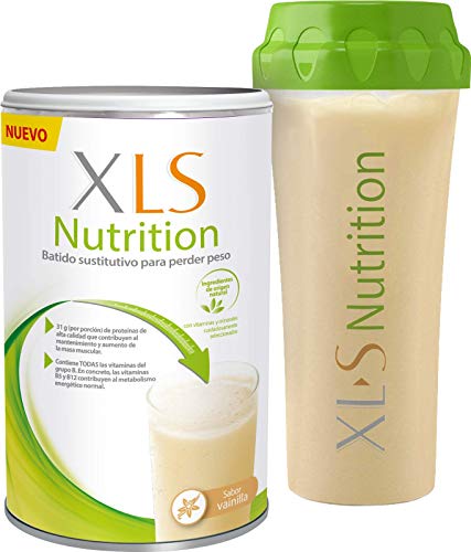 XLS Medical Nutrition + Shaker De Regalo - Batido Sustitutivo De Comidas Para Perder Peso - Ingredientes De Origen Natural - Contiene Todas Las Vitaminas Del Grupo B - Sin Gluten - 400 G, Vainilla