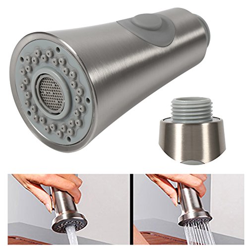 XQAQX Cabezal rociador, Cabezal rociador abatible, Cabezal rociador ABS de 1/2"Grifo del Fregadero de Cocina de plástico Grifo de Acero abatible de Repuesto Cabezal de Ducha rociador extraíble