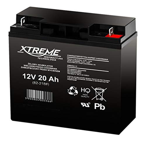 Xtreme - Batería del gel Movilidad 12V 20Ah Para silla de ruedas eléctrica. Pila recargable. Acumulador