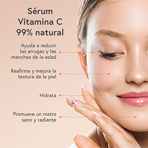 YAEL BEAUTÉ Serum facial de vitamina C y ácido hialurónico ● hecho en el reino unido ● Serum vitamina C antioxidante 99% natural ● Suero antienvejecimiento y antiarrugas vegano ● 50ml