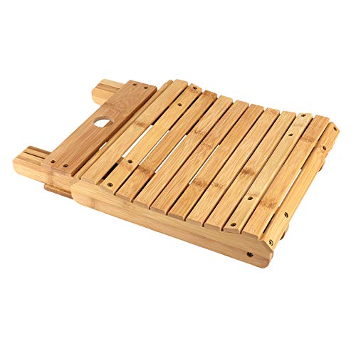 YHNJI Taburete plegable de madera para el hogar, portátil, plegable, asiento de ducha, totalmente montado de madera, silla de baño de spa, silla de bambú para baño, afeitar, ducha, reposapiés