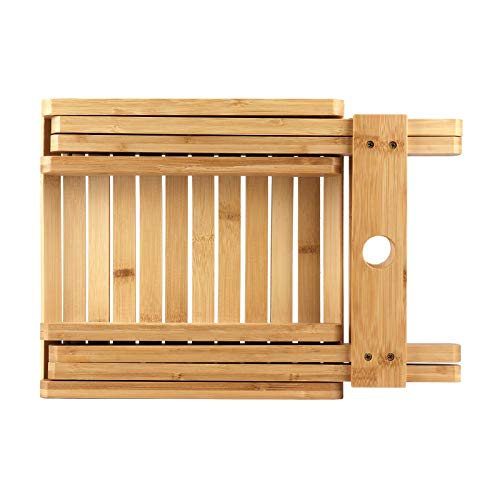 YHNJI Taburete plegable de madera para el hogar, portátil, plegable, asiento de ducha, totalmente montado de madera, silla de baño de spa, silla de bambú para baño, afeitar, ducha, reposapiés