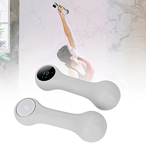 Yinhing Mancuernas De Yoga, Mancuernas, Juego De Pesas De Mano, Mancuernas De Ejercicio Inteligente, Mancuernas Profesionales, Mancuernas para Adelgazar, Campana con Pantalla LCD(Gris)