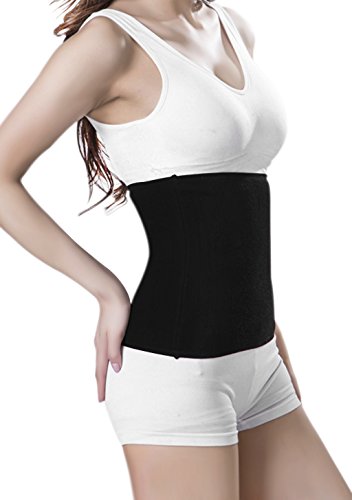 YJZQ Calentador de espalda de riñón de invierno, cachemir y cinturón de soporte de cintura elástica para dolor lumbar, malestar menstrual Talla única Negro