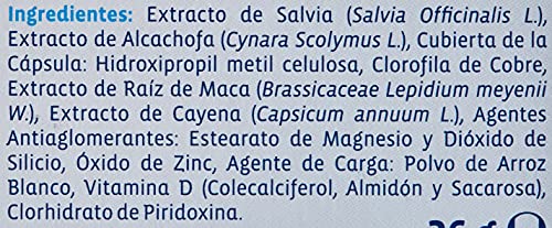 Ymea Vientre Plano - Tratamiento de la menopausia, control de sofocos y alivia el hinchazón abdominal, uso prolongado, sin estrogenos, soja o consevantes, 64 capsulas, Tratamiento 1 mes, 26 gr