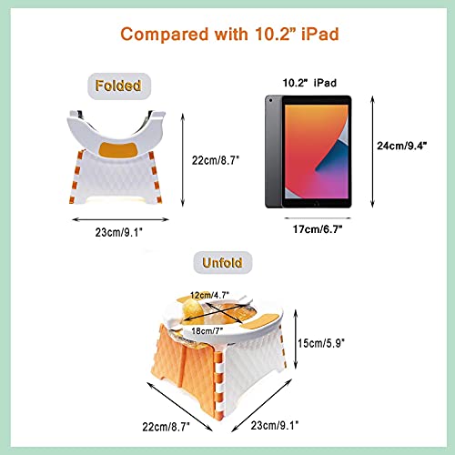 Yockmocki Asiento de entrenamiento portátil para niños pequeños | Asiento de inodoro plegable | Orinal de emergencia móvil para niños | Asiento de baño para niños y niñas (naranja)
