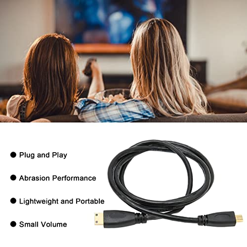 Yoidesu Cable Adaptador Mini a Micro, Cable de Interfaz Portátil Multimedia de Alta Definición Cable Mini Adaptador Ligero de Pequeño Volumen