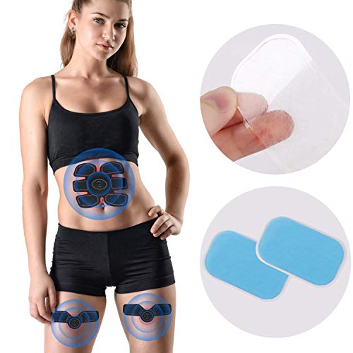 YOUYIKE® 50 Piezas EMS Gel Hojas, ABS Estimulador Muscular Repuesto De Repuesto Accesorios,Cinturón Tonificador De Abdominal Músculo De Tóner De Repuesto De Almohadillas De Repuesto