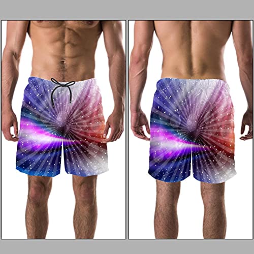 Yuzheng Trajes de baño para Hombres Luz Coloreada Baúl de baño de Vacaciones con Bolsillos para Hombre Regular Extendido