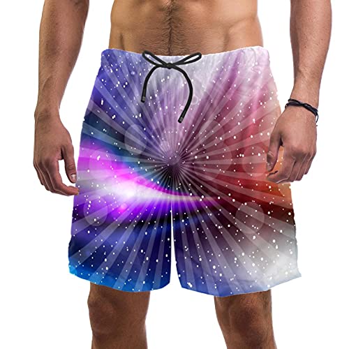 Yuzheng Trajes de baño para Hombres Luz Coloreada Baúl de baño de Vacaciones con Bolsillos para Hombre Regular Extendido