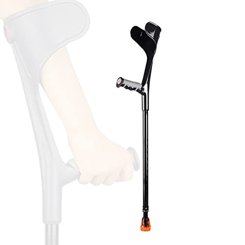 YXW Muleta ortopédicas médica para Adultos, muletas de antebrazo Ajustable con puño anatómico, para Hombres y Mujeres de 140-190 cm de Altura, Carga de 100 kg, Color Negro