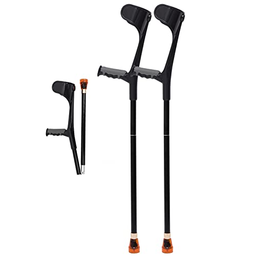 YXW Muletas de antebrazo Ligeras y Plegables (puño anatómico), muleta ergonómica Ajustable para el Brazo, bastón para Caminar con Codo para Adultos, Hombres, Mujeres, Carga 120 kg, 2 Unidades