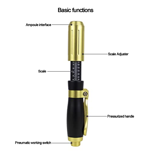 YYL Profesional 2 en 1 Sin Agujas Pluma Hialurónica 0. 3ML/ 0.5ML, Eliminación de Arrugas y Engrosamiento de Labios Máquina de Presión de Atomizador de Agua