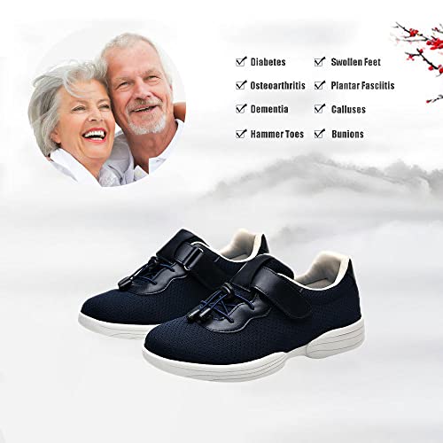 Zapatillas Adulto-Unisex,Cojín para caminar fitness ocio enfermería zapatos ligeros ortopédicos artritis diabetes dolor de talón,blue▁43