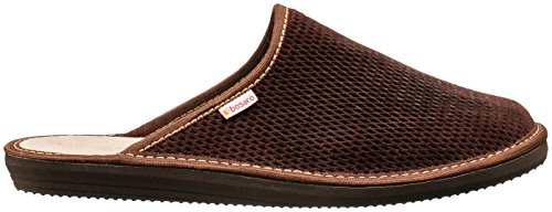 Zapatillas De Casa De Hombre Pantuflas Casa Hombre Suela De Memoria (42, Marrón oscuro)