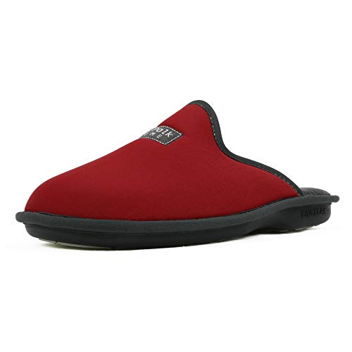 Zapatillas de Estar por casa Hombre/Mujer. Slippers para Verano e Invierno/Pantuflas cómodas, Resistentes, Transpirables y de Interior Suave. Suela de Goma Antideslizante (40 EU, Granate)