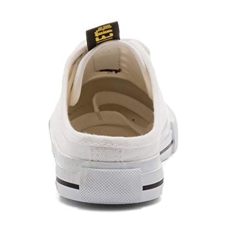 Zapatillas de Lona para Mujer Color Mezclado con Cordones de Corte bajo Medio Zapatilla Mujer Verano Perezoso Slingback Casual Zapatos de Lona Planos