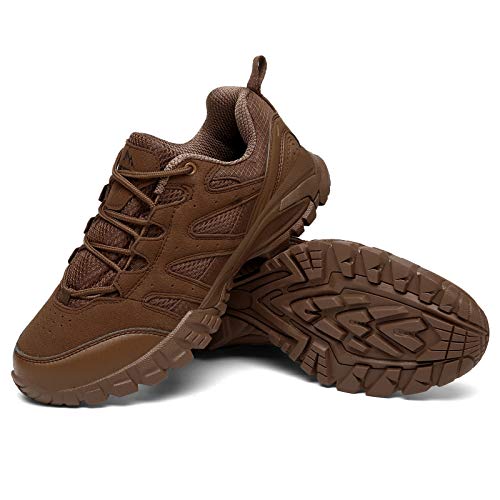 Zapatillas Trekking Hombres Calzado Mujer Senderismo Montaña Deportivas Trail Running Deporte Zapatos Antideslizante Ligeras Respirables Unisex Marrone 43