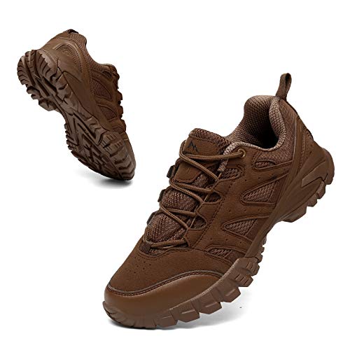 Zapatillas Trekking Hombres Calzado Mujer Senderismo Montaña Deportivas Trail Running Deporte Zapatos Antideslizante Ligeras Respirables Unisex Marrone 43