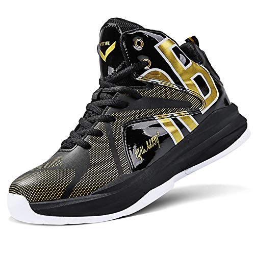 Zapatos de Baloncesto Hombre Alto para Ayudar a los Zapatos Deportivos Zapatillas para Niño,1 Gold,41 EU