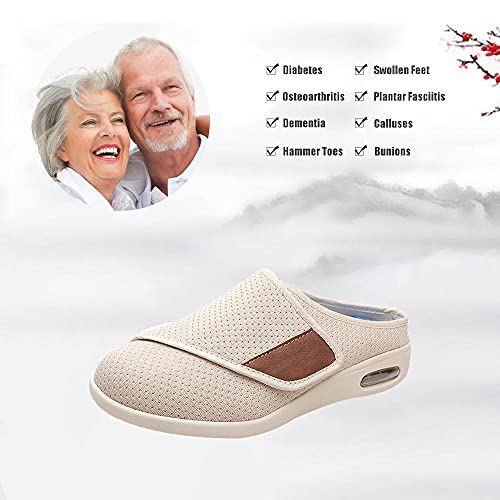 Zapatos hinchados,Cojín para caminar fitness ocio enfermería zapatos ligeros ortopédicos artritis diabetes dolor de talón,Beige▁38