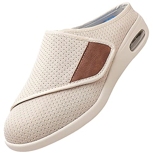 Zapatos hinchados,Cojín para caminar fitness ocio enfermería zapatos ligeros ortopédicos artritis diabetes dolor de talón,Beige▁38