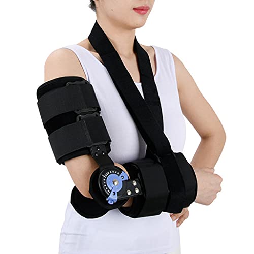 ZAYZ Diseño Abierto con Bisagras Codo Ortopédico con Sling Ajustable Soporte de Brazo Inmovilizador de Férula para Dislocaciones, Lesión de Ligamentos, Fracturas Artritis (Color : Left)