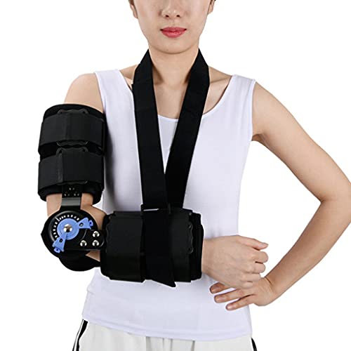 ZAYZ Diseño Abierto con Bisagras Codo Ortopédico con Sling Ajustable Soporte de Brazo Inmovilizador de Férula para Dislocaciones, Lesión de Ligamentos, Fracturas Artritis (Color : Left)