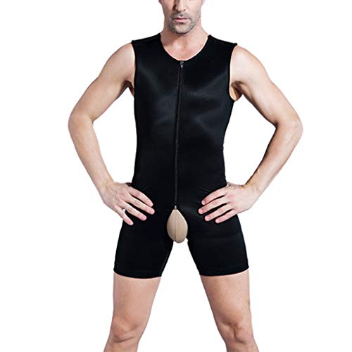 ZAYZ Fajas para Hombre Body de Liposucción, Talladora de Cuerpo Completo Compresión Adelgazante, Te Hizo Moverte con Comodidad (Color : Black, Size : XS)