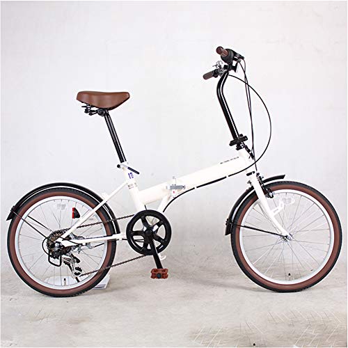 ZHIFENGLIU Bicicleta Plegable, Viajes Unisex Y Vehículos De Recreo, De Aleación De Aluminio Scooter Pequeño Real, La Juventud Portátil Scooters,Blanco